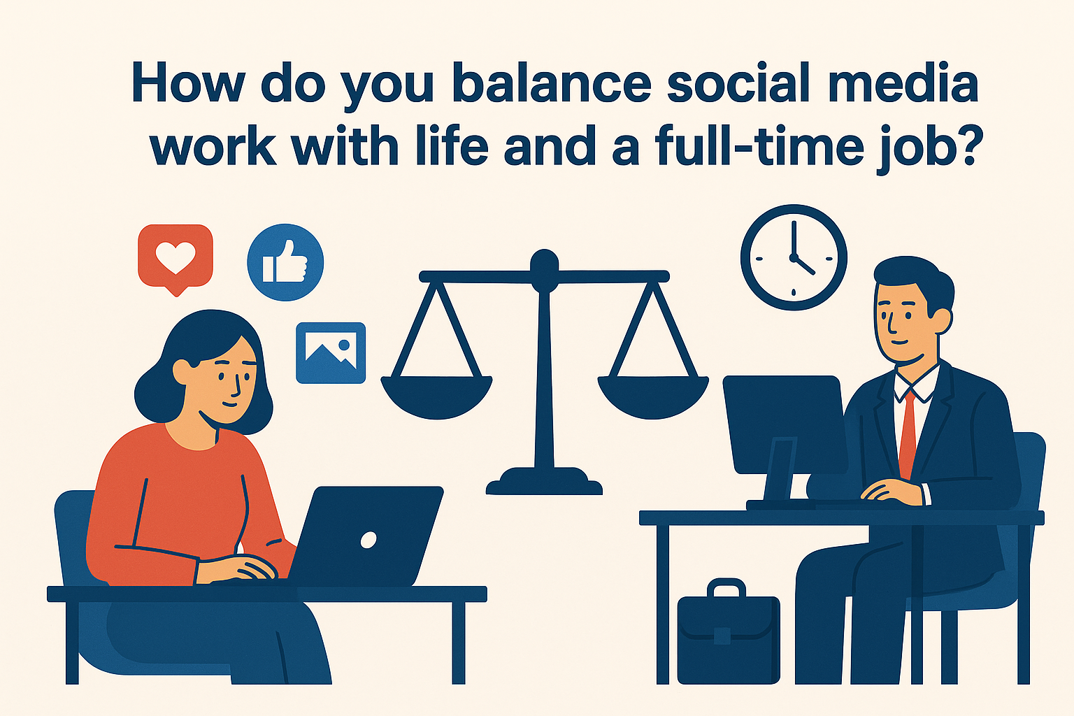 How do you balance social media work with life and a full-time job
